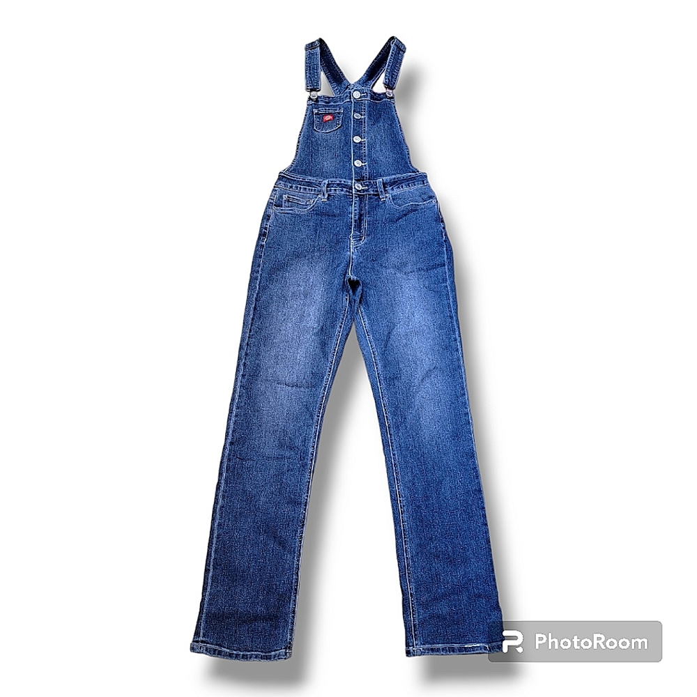 Dickies straight leg denim overalls